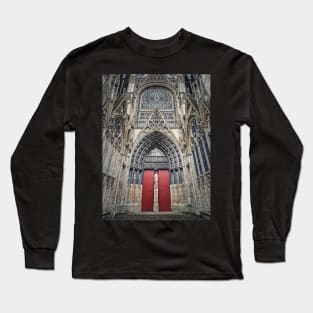 Notre Dame de Rouen red door Long Sleeve T-Shirt